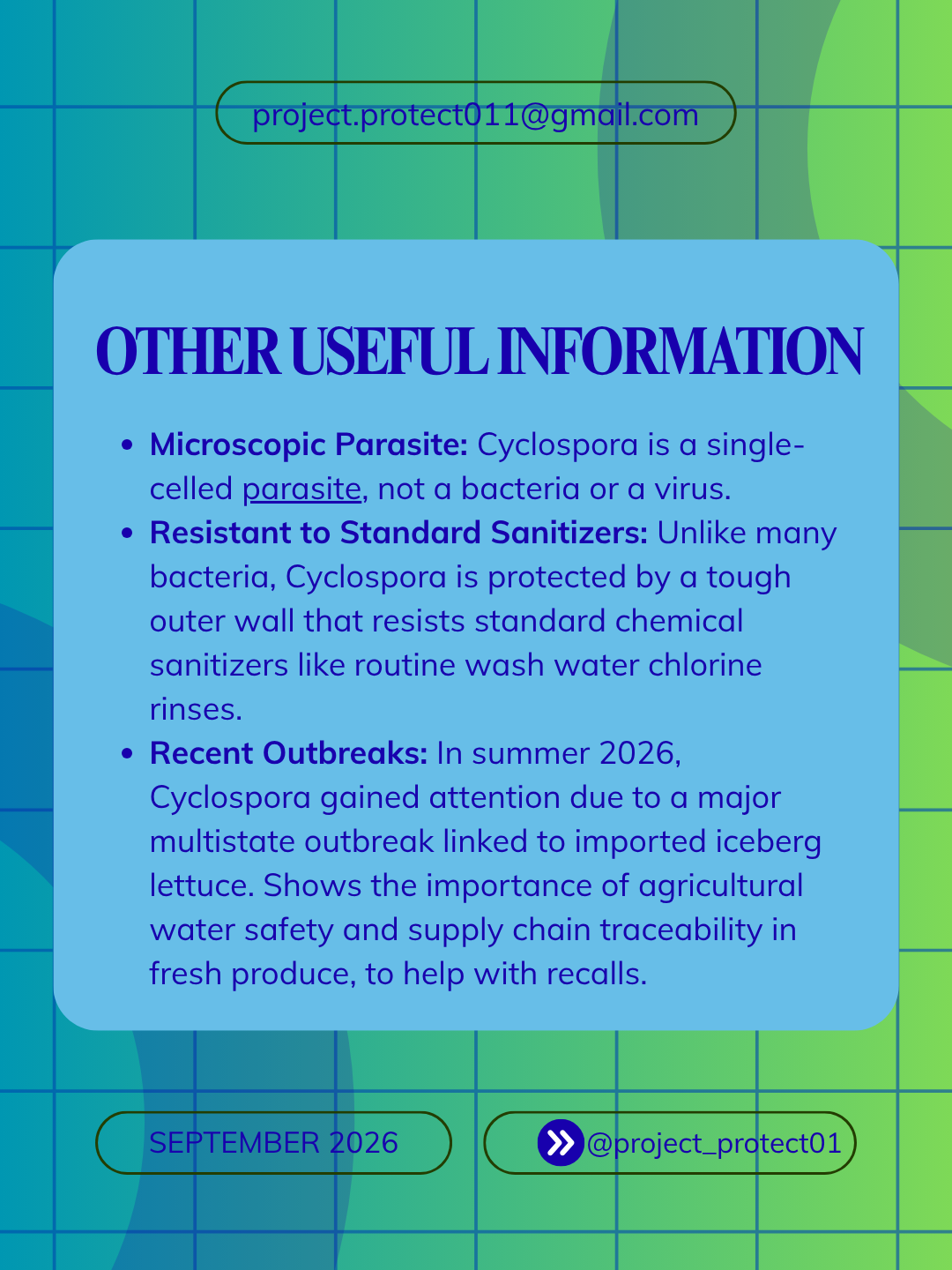 Other useful information about Cyclospora