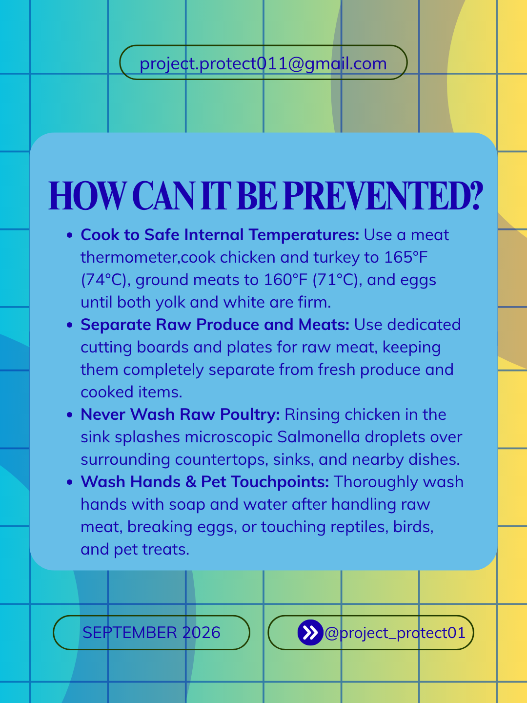 How Salmonella can be prevented