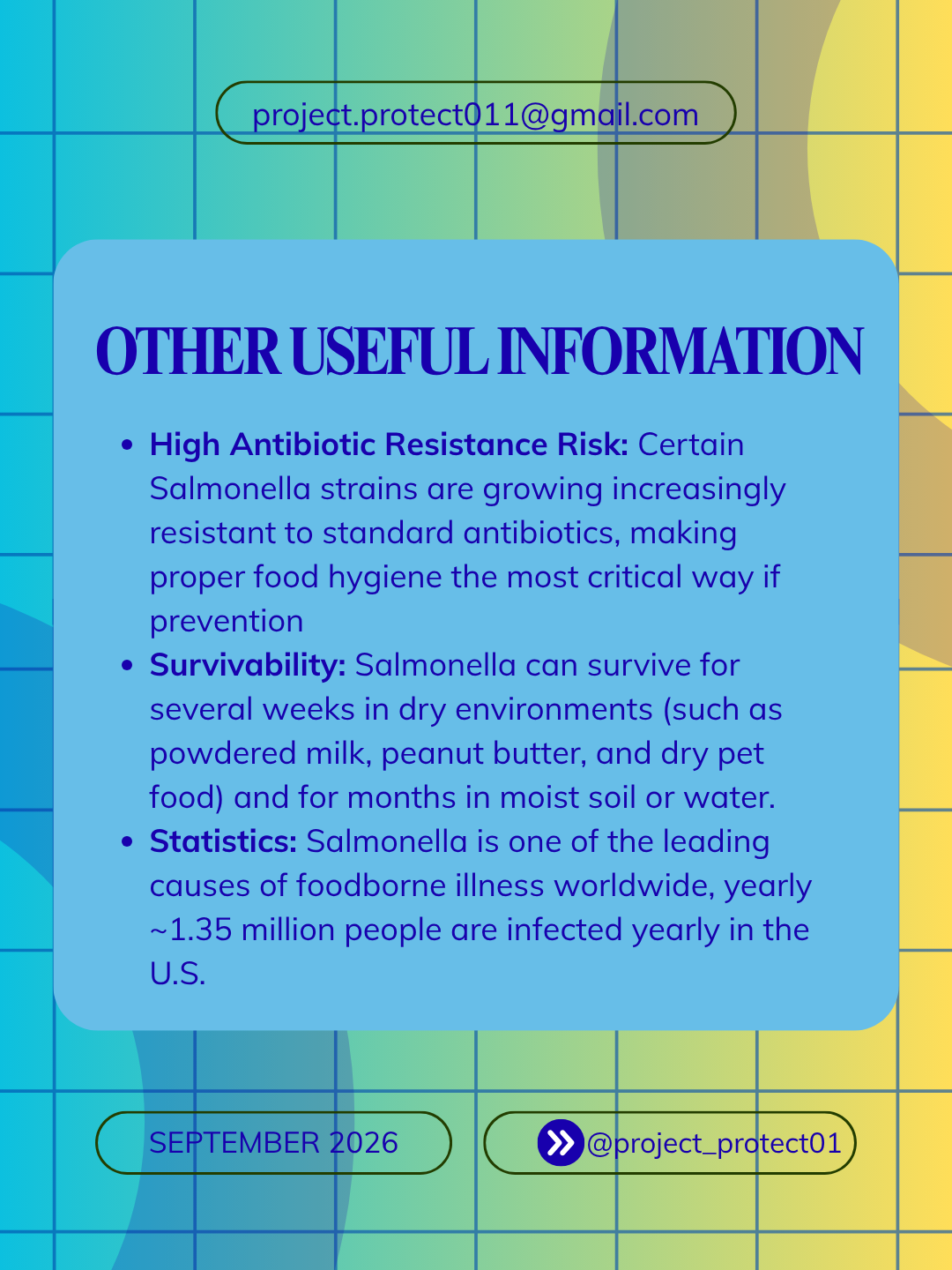Other useful information about Salmonella